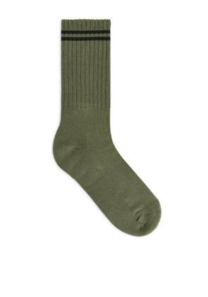 Sporty Cotton Socks - Green