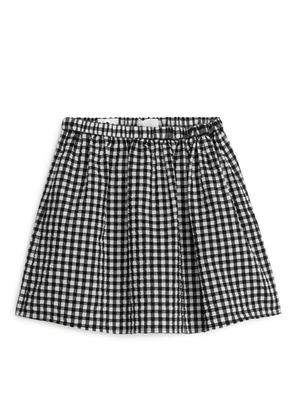 Flared Mini Skirt - Beige
