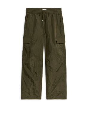 Taffeta Cargo Trousers - Green