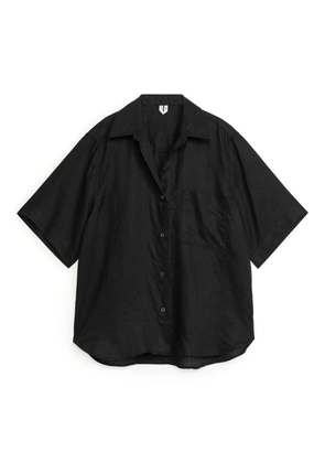 Linen Resort Shirt - Black