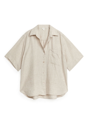 Linen Resort Shirt - Beige