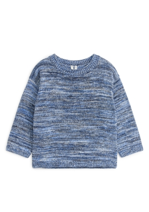 Knitted Cotton Jumper - Blue