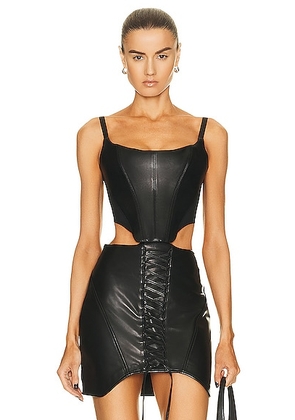 RTA Dinis Corset Top in Black - Black. Size 0 (also in ).