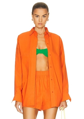 HAIGHT. Oversized Shirt in Mie Orange - Orange. Size M (also in ).