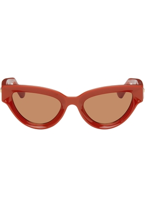 Bottega Veneta Orange Sharp Cat-Eye Sunglasses