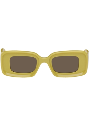 LOEWE Yellow Rectangular Sunglasses