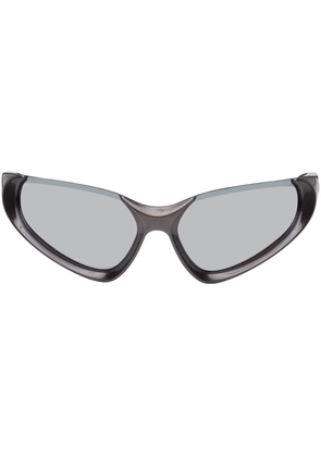 Balenciaga Silver Wraparound Sunglasses