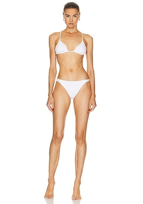 WARDROBE.NYC Bikini Set in White - White. Size XL (also in ).