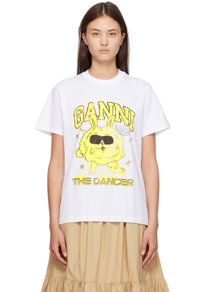 GANNI White Dance Bunny T-Shirt