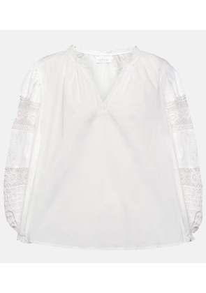 Velvet Taylor embroidered cotton blouse