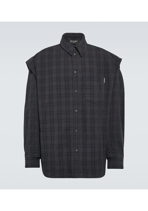 Balenciaga Checked cotton flannel shirt
