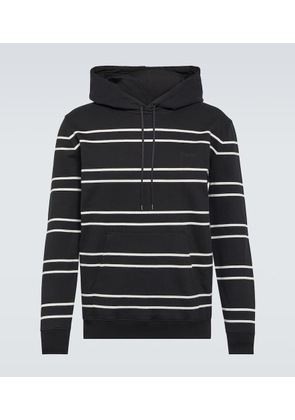 Saint Laurent Striped cotton fleece hoodie