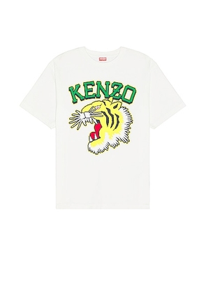 Kenzo Tiger Varsity Oversize T-shirt in Off White - White. Size M (also in ).