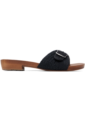 Gabriela Hearst Black Clover Slide Sandals