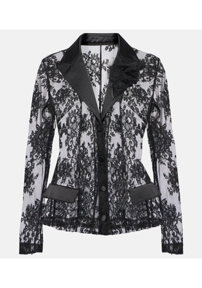 Dolce&Gabbana Satin-trimmed lace jacket