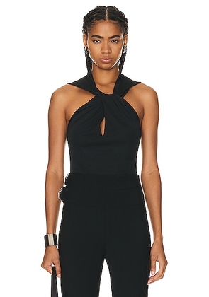 NICHOLAS Annalise Hooded Bodysuit in Black - Black. Size S (also in XS).