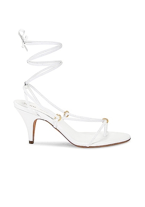 KHAITE Marion Strappy Sandal in Optic White - White. Size 38 (also in 39.5, 41).