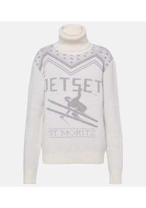 Jet Set Wool intarsia turtleneck sweater