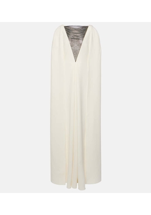 Safiyaa Abrielle embellished caped gown