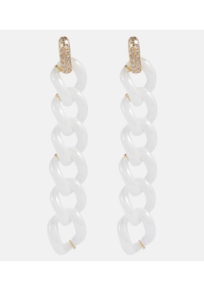 Shay Jewelry Pave Curl 18kt gold earrings with diamonds