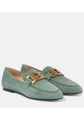 Tod's Kate embellished suede loafers