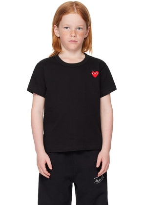 COMME des GARÇONS PLAY Kids Black Emblem T-Shirt