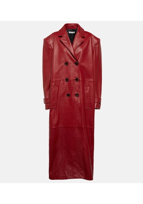 Alessandra Rich Oversized croc-effect leather coat
