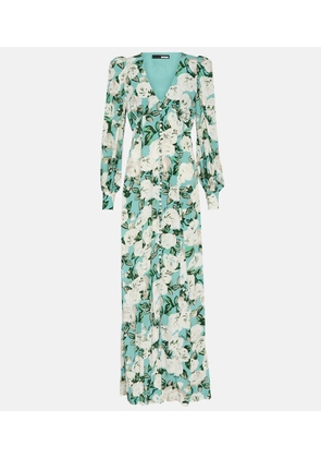 Rotate Floral pleated maxi dress