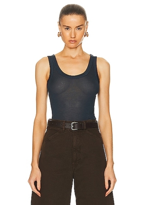 Lemaire Seamless Tank Top in Storm Blue - Navy. Size L (also in ).