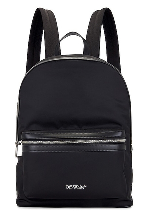OFF-WHITE Core Round Nylon Backpack in Black - Black. Size all.