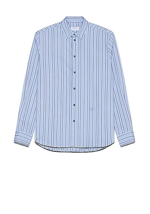 OFF-WHITE Poplin Zip Round Shirt in Placid Blue - Baby Blue. Size L (also in M, XL/1X).