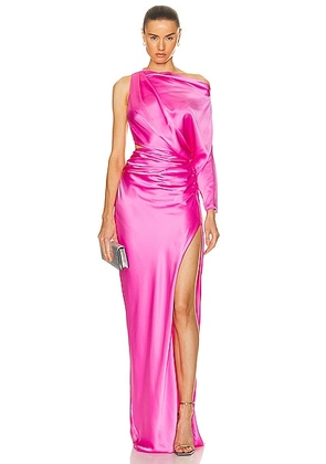 The Sei One Sleeve Drape Gown in Blossom - Pink. Size 0 (also in 2, 6).