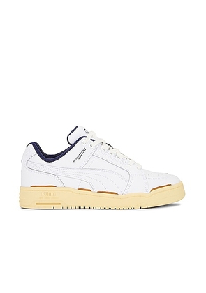 Puma Select Slipstream Lo The Neverworn Ii Sneaker in White  New Navy  & Light Straw - White. Size 10 (also in 11.5, 12, 8, 8.5, 9.5).
