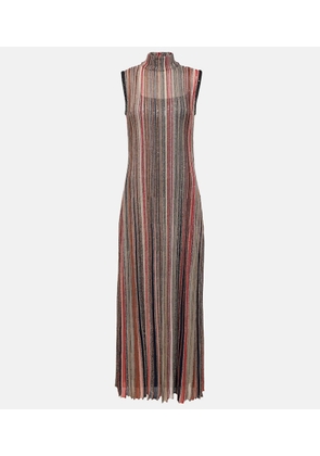 Missoni Sequined striped knitted maxi dress