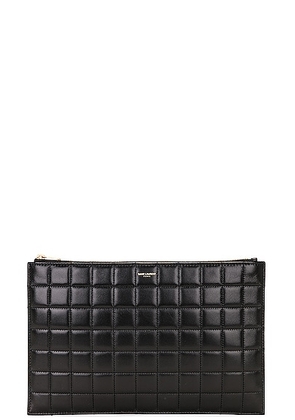 Saint Laurent Tablet Pouch in Nero - Black. Size all.