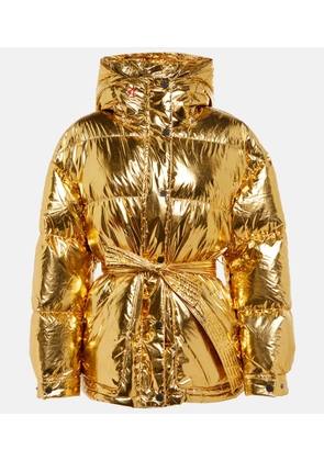Perfect Moment Metallic belted down parka