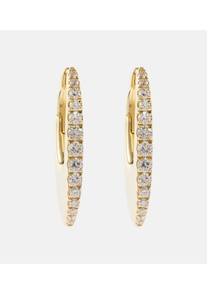 Melissa Kaye Lulu Medium 18kt gold hoop earrings with diamonds