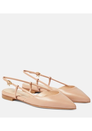 Gianvito Rossi Ascent 05 leather slingback flats