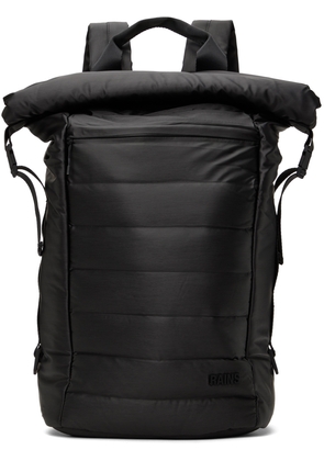 RAINS Black Bator Puffer Backpack