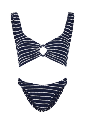 Hunza G Hallie Seersucker Bikini - Navy - One Size