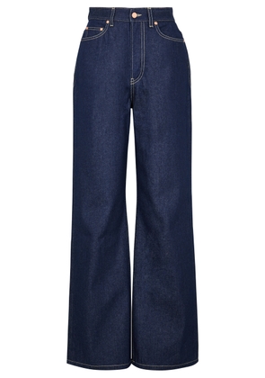 Jean Paul Gaultier Topstitched Wide-leg Jeans - Indigo - 25 (W25 / UK6 / XS)