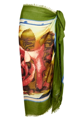 Jean Paul Gaultier Roses Printed Modal-blend Sarong - Multicoloured - One Size