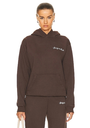 Sporty & Rich Syracuse Hoodie in Chocolate - Brown. Size S (also in ).