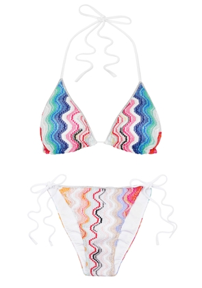 Missoni Metallic Zigzag Fine-knit Bikini - Multicoloured - 44 (UK12 / M)