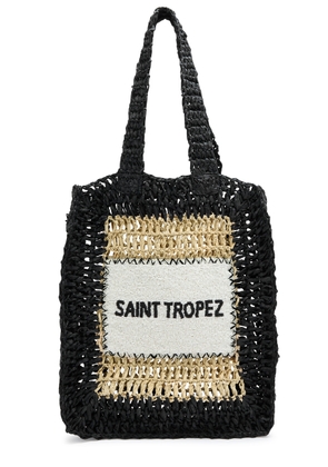 DE Siena Saint Tropez Crochet Tote - Black