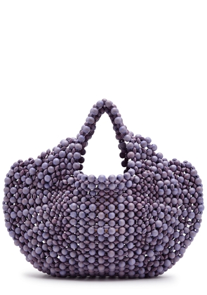Aranaz Lagrima Beaded top Handle bag - Lilac