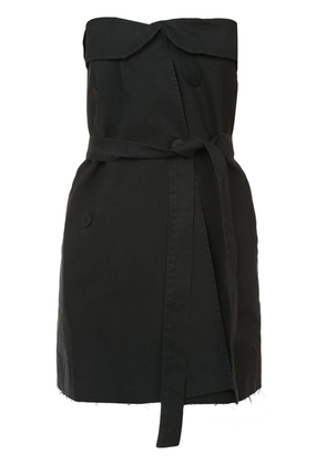 UNRAVEL PROJECT strapless belted mini dress - Black