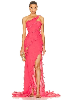 Cult Gaia Micola Long Gown in Sunkiss - Pink. Size XS (also in L).