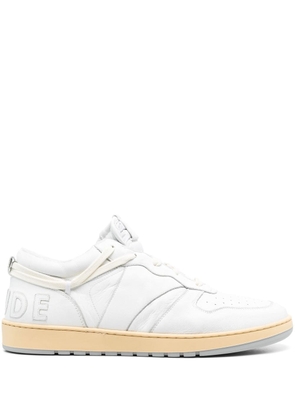 RHUDE embroidered-logo low-top sneakers - White