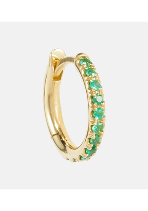 Spinelli Kilcollin Micro 18kt gold single hoop earring with emeralds